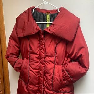 Soia & Kyo burgundy down winter jacket